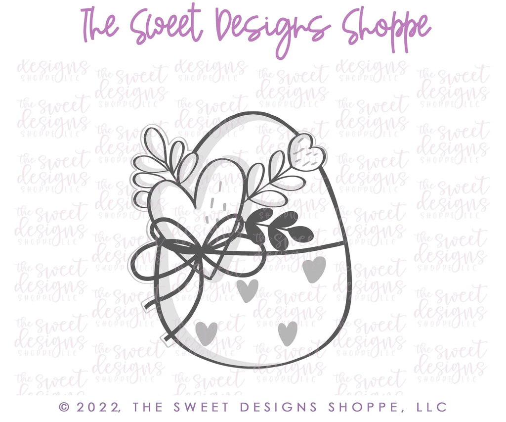 Cookie Cutters - Flowery Easter Egg C - Cookie Cutter - The Sweet Designs Shoppe - - ALL, Cookie Cutter, Easter, Easter / Spring, Promocode