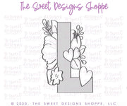 Cookie Cutters - Flowery L - Cookie Cutter - The Sweet Designs Shoppe - TSDS - - ALL,Cookie Cutter,Lettering,Letters,letters and numbers,Promocode,text,valentines,Wedding,Wedding Favors