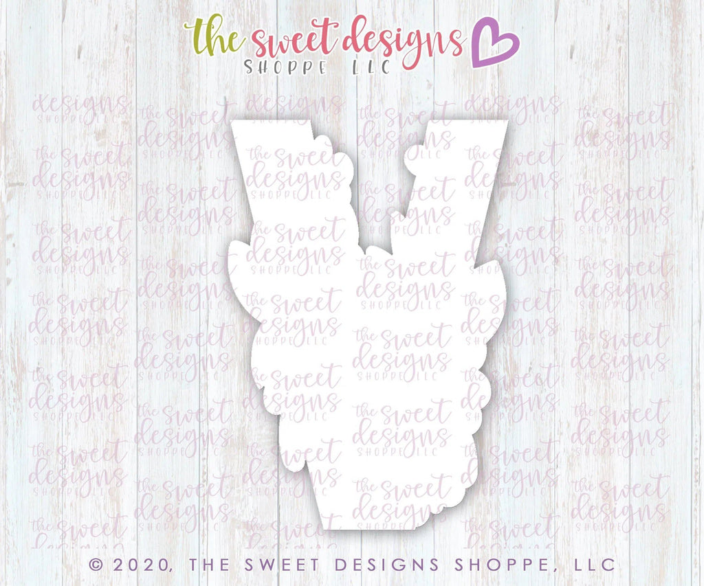 Cookie Cutters - Flowery V - Cookie Cutter - The Sweet Designs Shoppe - - ALL, Cookie Cutter, Lettering, Letters, letters and numbers, Promocode, text, valentines, Wedding