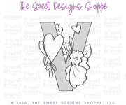 Cookie Cutters - Flowery V - Cookie Cutter - The Sweet Designs Shoppe - TSDS - - ALL,Cookie Cutter,Lettering,Letters,letters and numbers,Promocode,text,valentines,Wedding,Wedding Favors