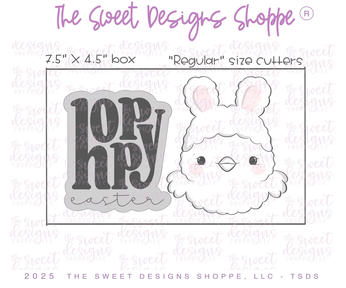 Cookie Cutters - Fluffy Chick & Plaque Set - Set of 2 - Cookie Cutters - The Sweet Designs Shoppe - TSDS - - ALL,Animal,Animals,Cookie Cutter,Easter,Easter / Spring,PLAQUES HANDLETTERING,Promocode,regular sets,set,STL