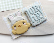 Cookie Cutters - Fluffy Chick & Plaque Set - Set of 2 - Cookie Cutters - The Sweet Designs Shoppe - TSDS - - ALL,Animal,Animals,Cookie Cutter,Easter,Easter / Spring,PLAQUES HANDLETTERING,Promocode,regular sets,set,STL