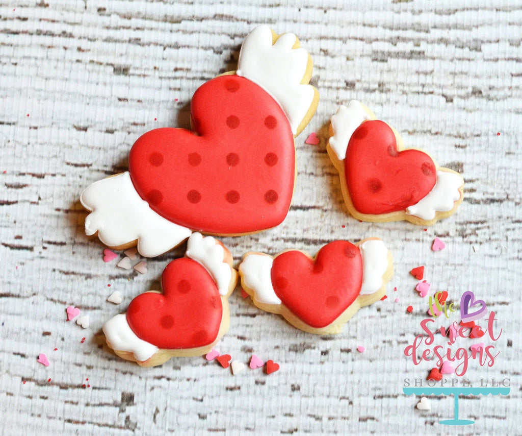 Cookie Cutters - Flying Heart (2017) - Cookie Cutter - The Sweet Designs Shoppe - - ALL, Cookie Cutter, Heart, Love, Promocode, valentine, Valentines, Wedding, Wings