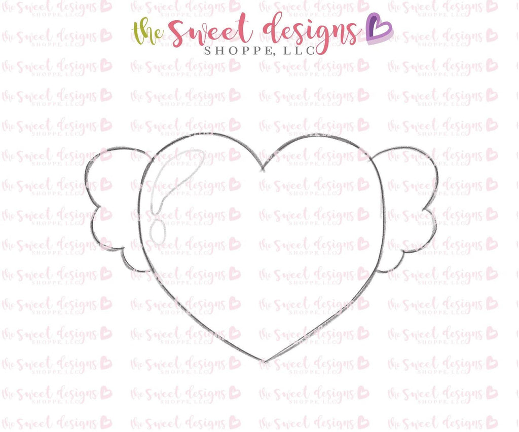 Cookie Cutters - Flying Heart (2018) - Cookie Cutter - The Sweet Designs Shoppe - - ALL, Cookie Cutter, Heart, Love, Promocode, valenteine, valentine, Valentines, Wedding, Wings