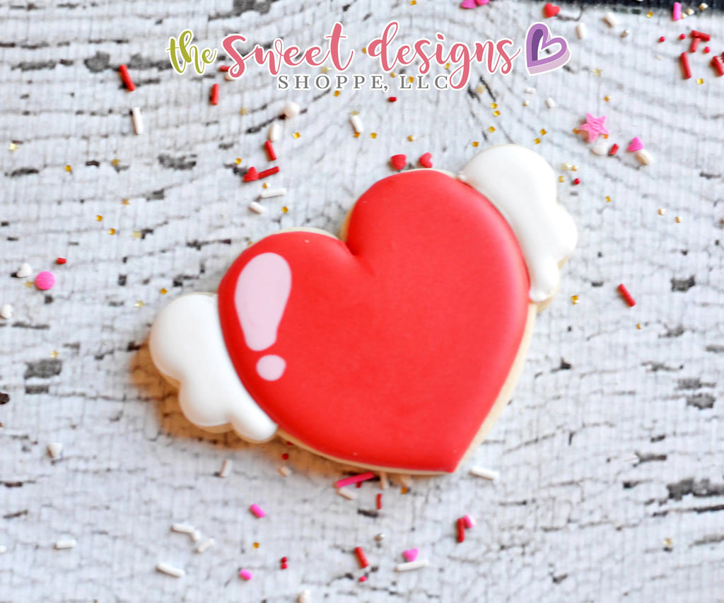 Cookie Cutters - Flying Heart (2018) - Cookie Cutter - The Sweet Designs Shoppe - - ALL, Cookie Cutter, Heart, Love, Promocode, valenteine, valentine, Valentines, Wedding, Wings