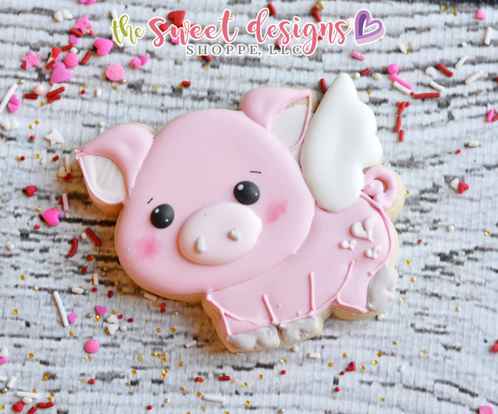 Cookie Cutters - Flying Pig - Cookie Cutter - The Sweet Designs Shoppe - - ALL, Animal, Animals, Cookie Cutter, Fantasy, Pig, Promocode, Valentines