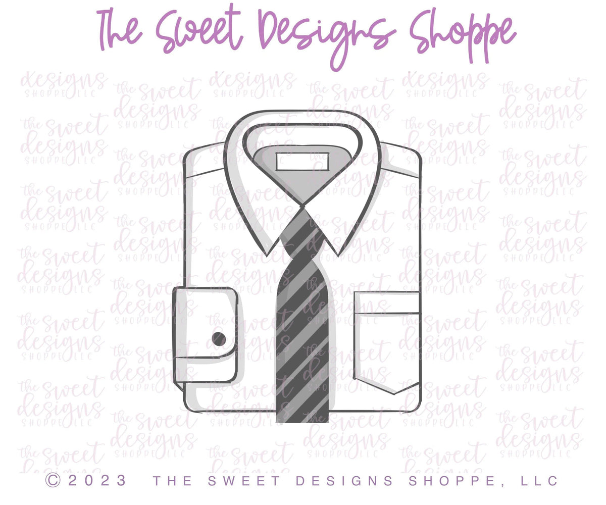 Cookie Cutters - Folded Dad's Shirt - Cookie Cutter - The Sweet Designs Shoppe - TSDS - - Accesories,Accessories,accessory,ALL,Clothing / Accessories,Cookie Cutter,dad,Father,Fathers Day,grandfather,Promocode,STL