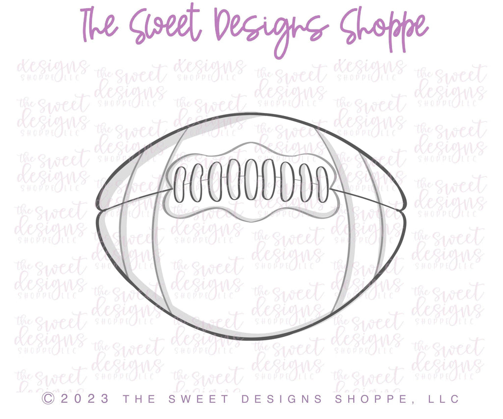 Cookie Cutters - Football Ballv2 - Cookie Cutter - The Sweet Designs Shoppe - - ALL, Cookie Cutter, dad, fan, Father, Fathers Day, football, grandfather, Promocode, sport, sports, superbowl