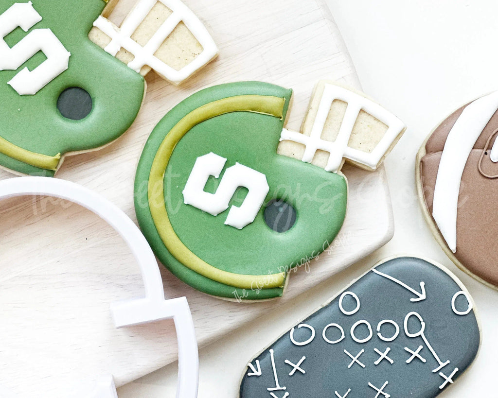 Cookie Cutters - Football Helmet v2- Cookie Cutter - The Sweet Designs Shoppe - - ALL, Cookie Cutter, dad, fan, Father, Fathers Day, football, grandfather, Promocode, sport, sports, superbowl