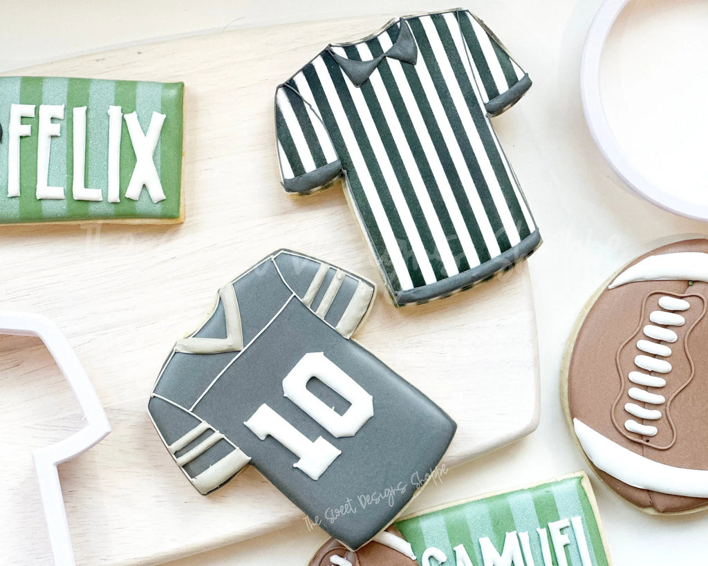 Cookie Cutters - Football Jersey v2- Cookie Cutter - The Sweet Designs Shoppe - - ALL, Clothing / Accessories, Cookie Cutter, dad, fan, Father, Fathers Day, football, grandfather, Promocode, sport, sports, superbowl, touchdown