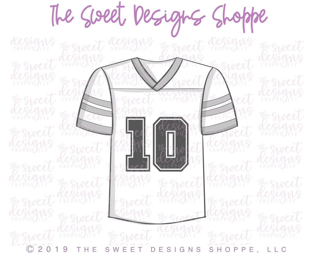 Cookie Cutters - Football Jersey v2- Cookie Cutter - The Sweet Designs Shoppe - TSDS - - ALL,Clothing / Accessories,Cookie Cutter,dad,fan,Father,Fathers Day,football,grandfather,Promocode,sport,sports,STL,superbowl,touchdown