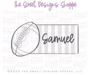 Cookie Cutters - Football Plaque - Cookie Cutter - The Sweet Designs Shoppe - TSDS - - ALL,Birthday,Cookie Cutter,happybirthdday,Plaque,Plaques,PLAQUES HANDLETTERING,Promocode,Sign,sport,sports,STL