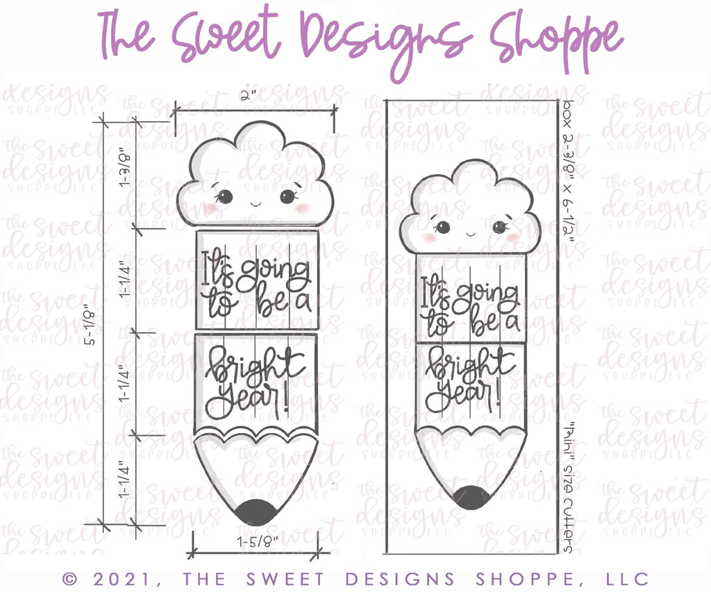 Cookie Cutters - Four Piece Rainbow Pencil Set - Cookie Cutters - The Sweet Designs Shoppe - TSDS - - ALL,back to school,Cookie Cutter,Grad,Graduation,graduations,Mini Sets,Promocode,regular sets,School,School / Graduation,set,STL