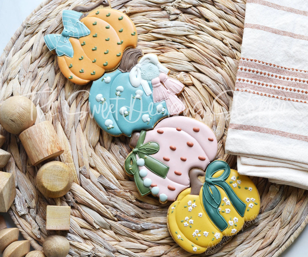 Cookie Cutters - Four Pumpkin Set - Cookie Cutters - The Sweet Designs Shoppe - TSDS - - ALL,Cookie Cutter,Fall,Fall / Thanksgiving,halloween,Halloween / Fall / Thanksgiving,Halloween set,Halloween Sets,Mini Sets,Promocode,regular sets,set,STL,thanksgiving