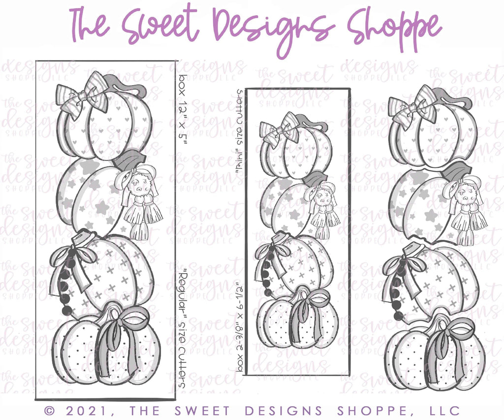Cookie Cutters - Four Pumpkin Set - Cookie Cutters - The Sweet Designs Shoppe - TSDS - - ALL,Cookie Cutter,Fall,Fall / Thanksgiving,halloween,Halloween / Fall / Thanksgiving,Halloween set,Halloween Sets,Mini Sets,Promocode,regular sets,set,STL,thanksgiving