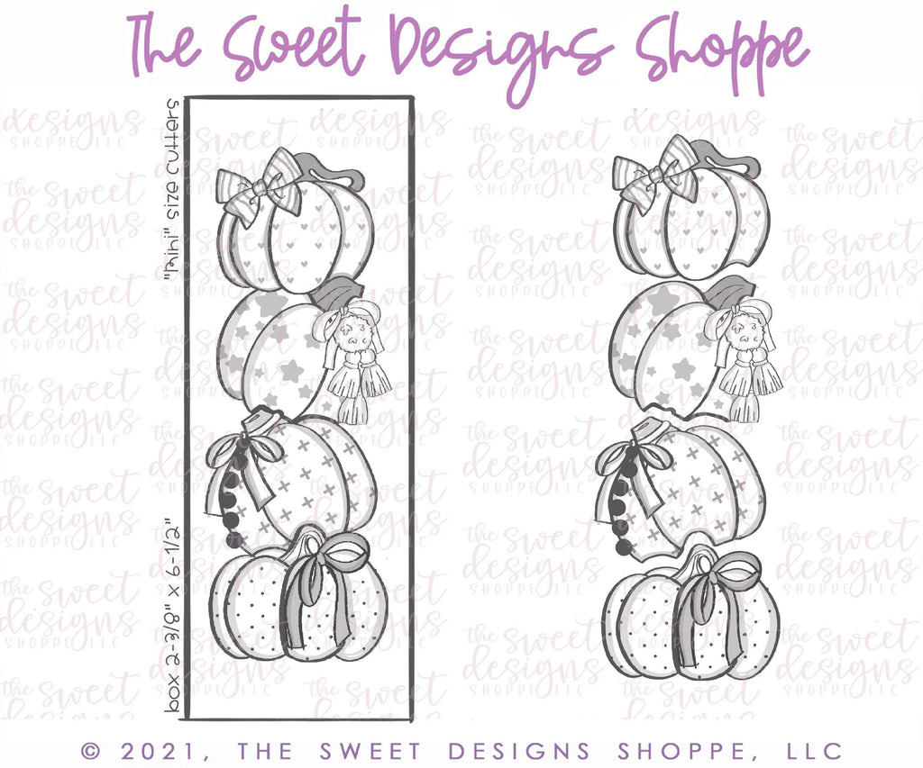 Cookie Cutters - Four Pumpkin Set - Cookie Cutters - The Sweet Designs Shoppe - TSDS - - ALL,Cookie Cutter,Fall,Fall / Thanksgiving,halloween,Halloween / Fall / Thanksgiving,Halloween set,Halloween Sets,Mini Sets,Promocode,regular sets,set,STL,thanksgiving