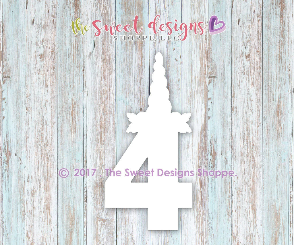 Cookie Cutters - Four Unicorn v2- Cookie Cutter - The Sweet Designs Shoppe - TSDS - - ALL,Birthday,Cookie Cutter,Fonts,Kids / Fantasy,lettering,number,Promocode