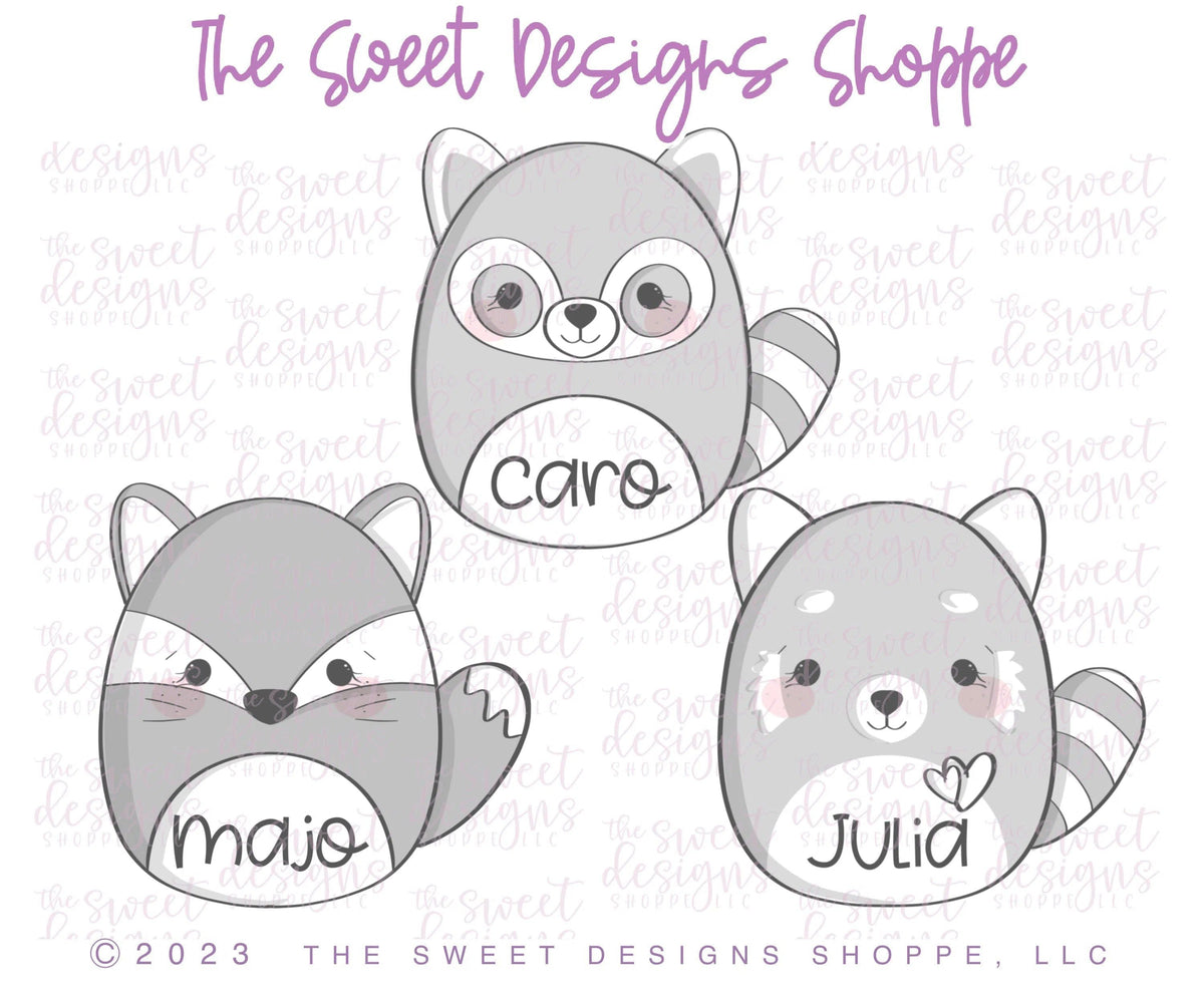 Cookie Cutters - Fox, Raccoon and Red Panda Plush - Cookie Cutter - The Sweet Designs Shoppe - TSDS - - ALL,Animal,Animals,Baby / Kids,baby toys,Cookie Cutter,kid,kids,Kids / Fantasy,Plush,Promocode,STL,toy,toys,valentine,valentines