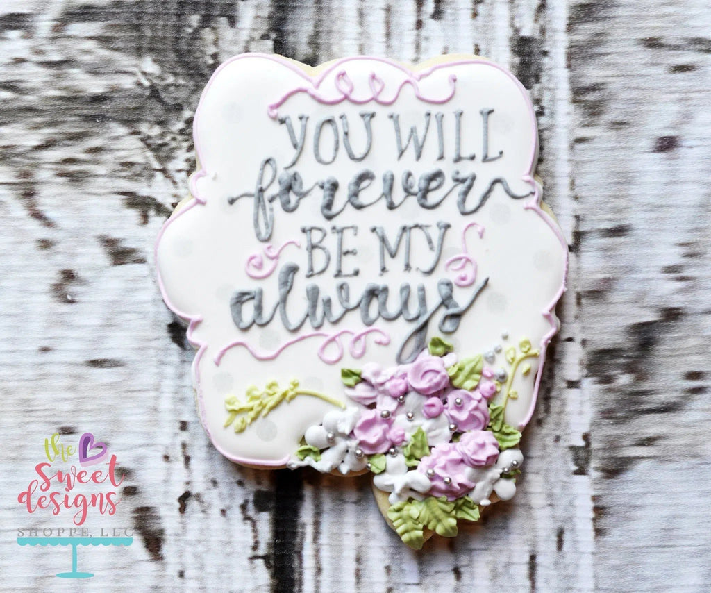 Cookie Cutters - Frame with Flowers - Cookie Cutter - The Sweet Designs Shoppe - TSDS - - 4th,4th July,4th of July,ALL,Bachelorette,Cookie Cutter,date plaque,fourth of July,Grad,graduations,Independence,Patriotic,Plaque,Promocode,save the date,save the date plaque,School,School / Graduation,USA,Wedding