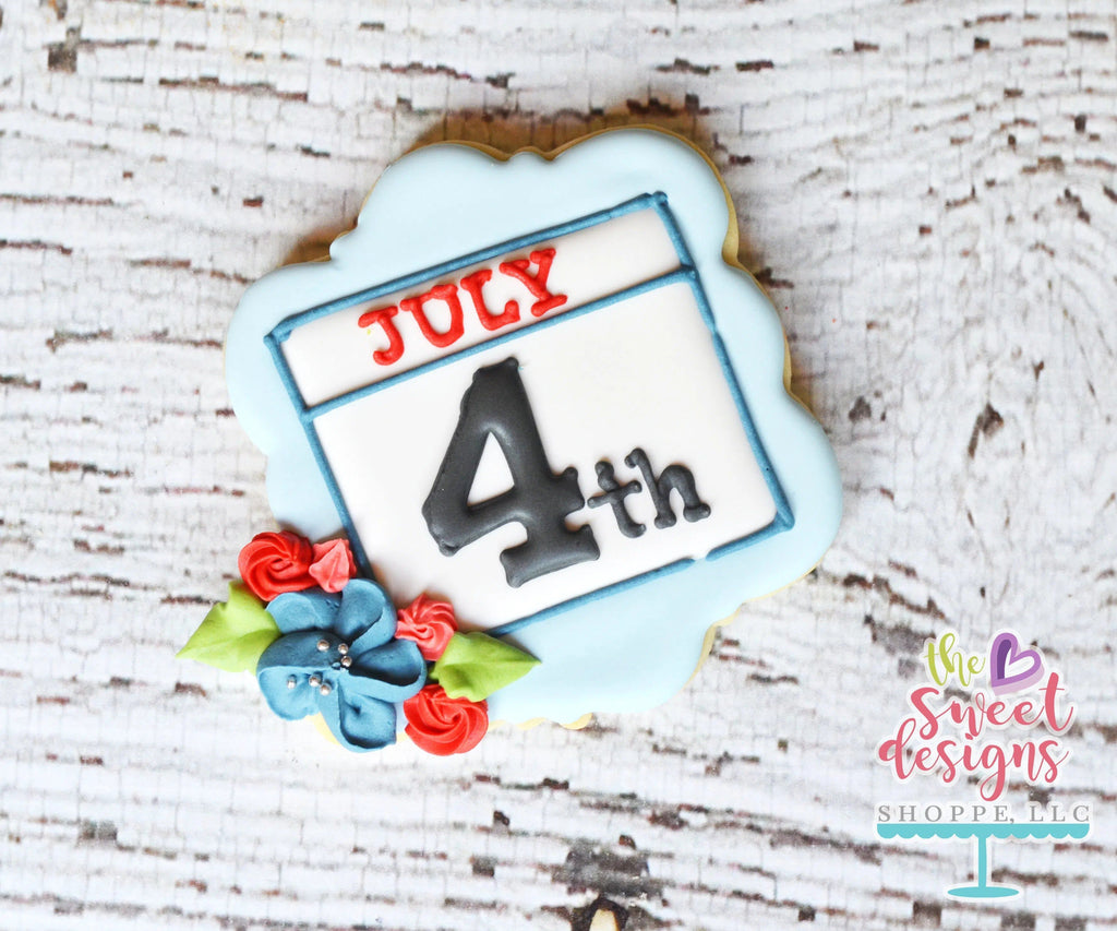 Cookie Cutters - Frame with Flowers - Cookie Cutter - The Sweet Designs Shoppe - TSDS - - 4th,4th July,4th of July,ALL,Bachelorette,Cookie Cutter,date plaque,fourth of July,Grad,graduations,Independence,Patriotic,Plaque,Promocode,save the date,save the date plaque,School,School / Graduation,USA,Wedding