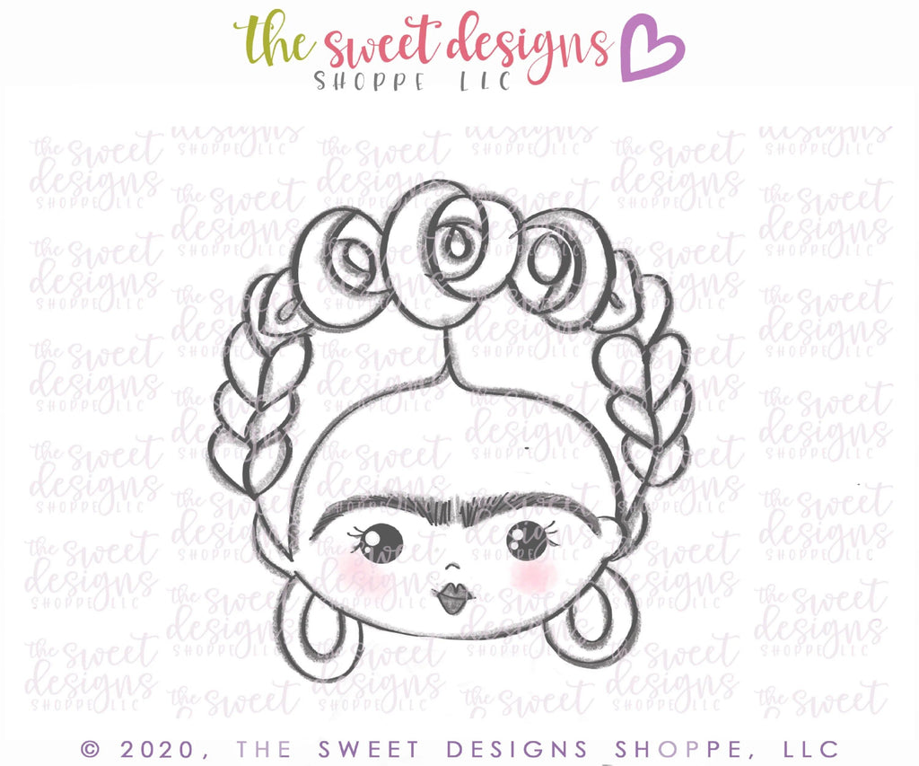 Cookie Cutters - Frida Kahlo Face - Cookie Cutter - The Sweet Designs Shoppe - - ALL, Cookie Cutter, frida, mexico, Promocode