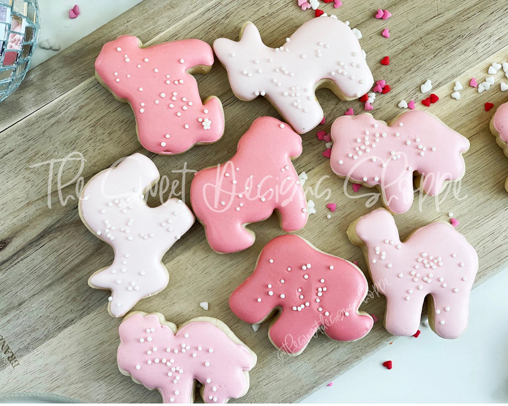 Cookie Cutters - Frosted Animal Crackers - Cookie Cutters - Set of 5 - Sweet Designs Shoppe - - ALL, Animal, Animals, Cookie Cutter, Frosted Cracker, Mini Sets, Promocode, regular sets, set, valentine, valentines