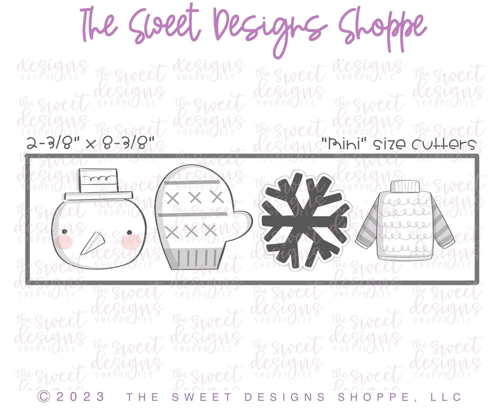 Cookie Cutters - Frosty Land Mini Set - Set of 4 - Cookie Cutters - The Sweet Designs Shoppe - TSDS - - ALL,Christmas,Christmas / Winter,Cookie Cutter,Frosty,Mini Sets,Promocode,regular sets,set,Snowman,Winter