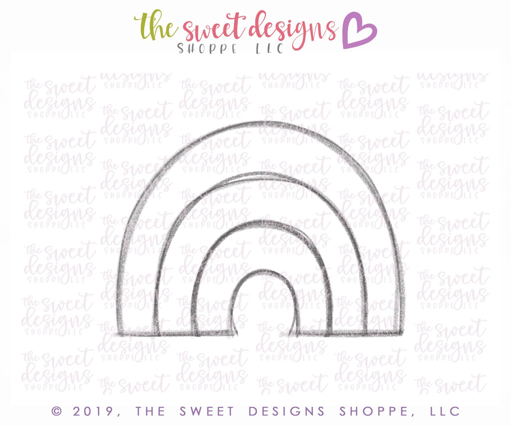 Cookie Cutters - Full Rainbow - Cookie Cutter - The Sweet Designs Shoppe - TSDS - - ALL,Cookie Cutter,fantasy,Holiday,Nature,patrick,patrick's,Promocode,Rain,Spring,ST PATRICK,St. Pat,St. Patricks,Trees Leaves and Flowers,Weather
