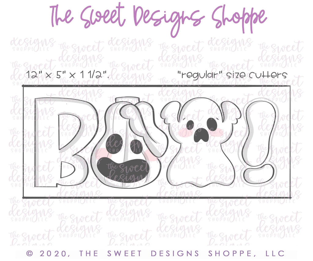 Cookie Cutters - Funky Boo Set - Cookie Cutters - The Sweet Designs Shoppe - - ALL, Cookie Cutter, Fall / Halloween, Halloween, Halloween set, Halloween Sets, Mini Sets, Promocode, regular sets, set