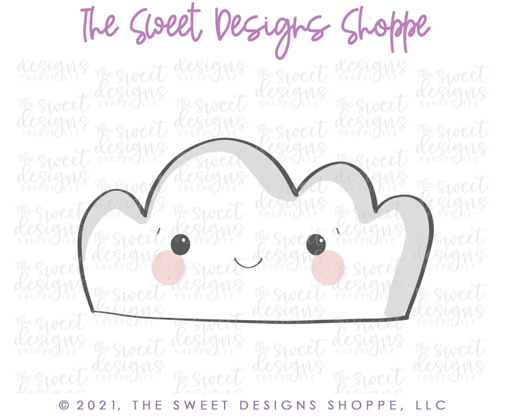 Cookie Cutters - Funky Cloud - Cookie Cutter - The Sweet Designs Shoppe - - ALL, Cookie Cutter, Easter / Spring, fantasy, Nature, Promocode, Rain, Spring, Trees Leaves and Flowers, Weather