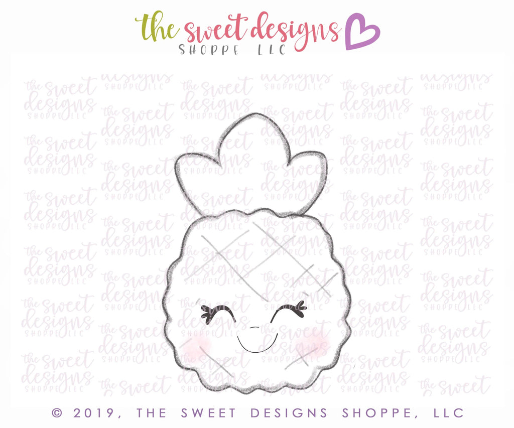 Cookie Cutters - Funky Cute Pineapple - Cookie Cutter - The Sweet Designs Shoppe - TSDS - - ALL,Cookie Cutter,Food,Food & Beverages,fruit,fruits,Fruits and Vegetables,pinapple,Promocode,Summer