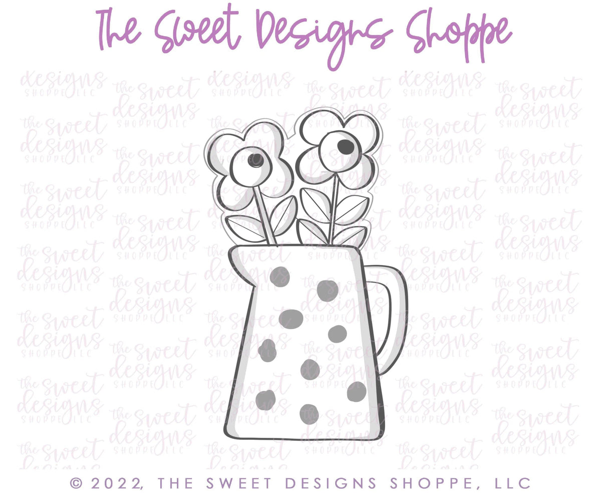 Cookie Cutters - Funky Floral Kettle- Cookie Cutter - The Sweet Designs Shoppe - TSDS - - ALL,beverage,Cookie Cutter,Food,Food & Beverages,Food and Beverage,MOM,mother,Mothers Day,Promocode,tea