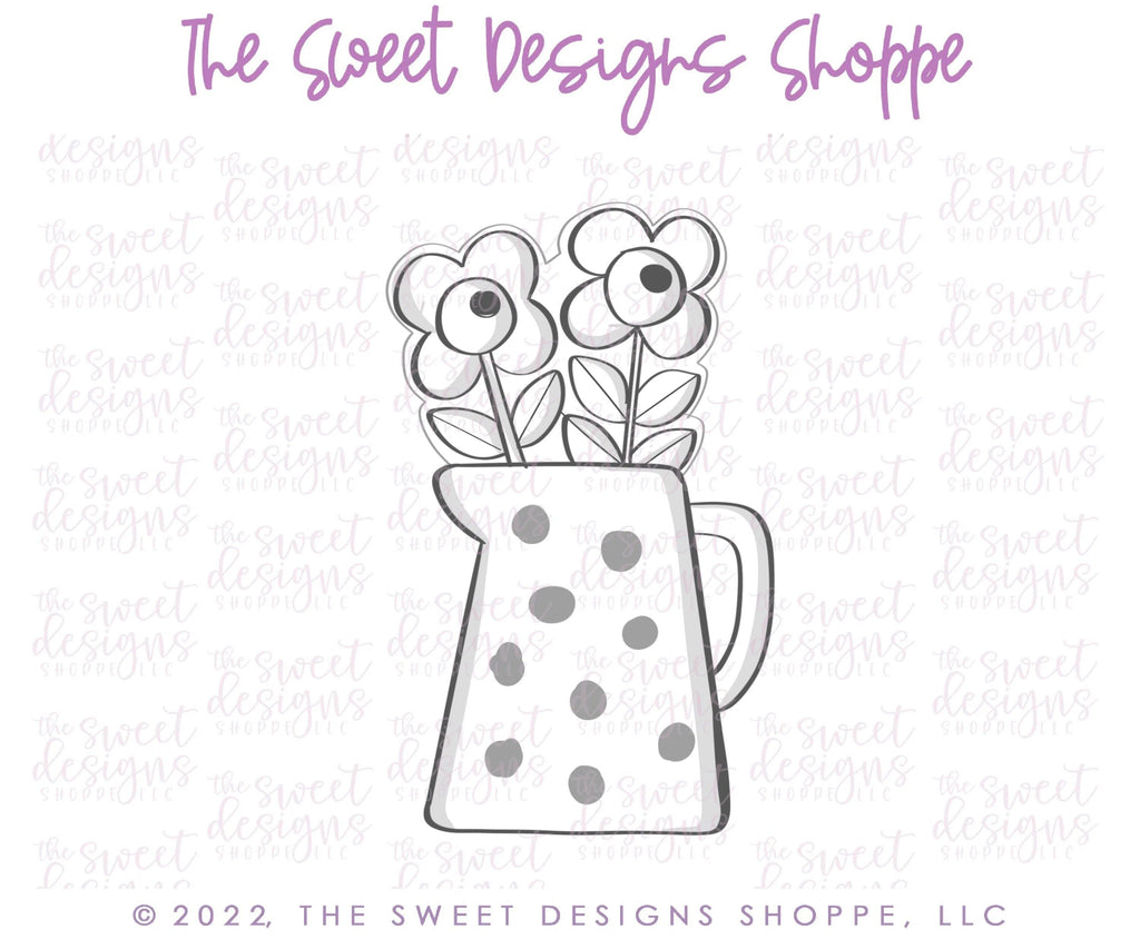 Cookie Cutters - Funky Floral Kettle- Cookie Cutter - The Sweet Designs Shoppe - - ALL, beverage, Cookie Cutter, Food, Food & Beverages, Food and Beverage, MOM, mother, Mothers Day, Promocode, tea