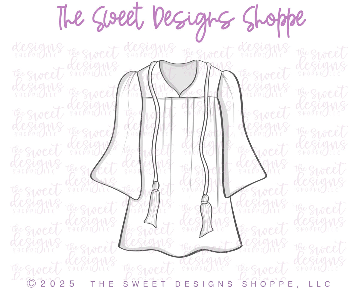 Cookie Cutters - Funky Gown - Cookie Cutter - The Sweet Designs Shoppe - TSDS - - ALL,award,back to school,Cookie Cutter,diploma,Grad,Graduation,graduations,mothers,Promocode,School,School / Graduation,school supplies,STL