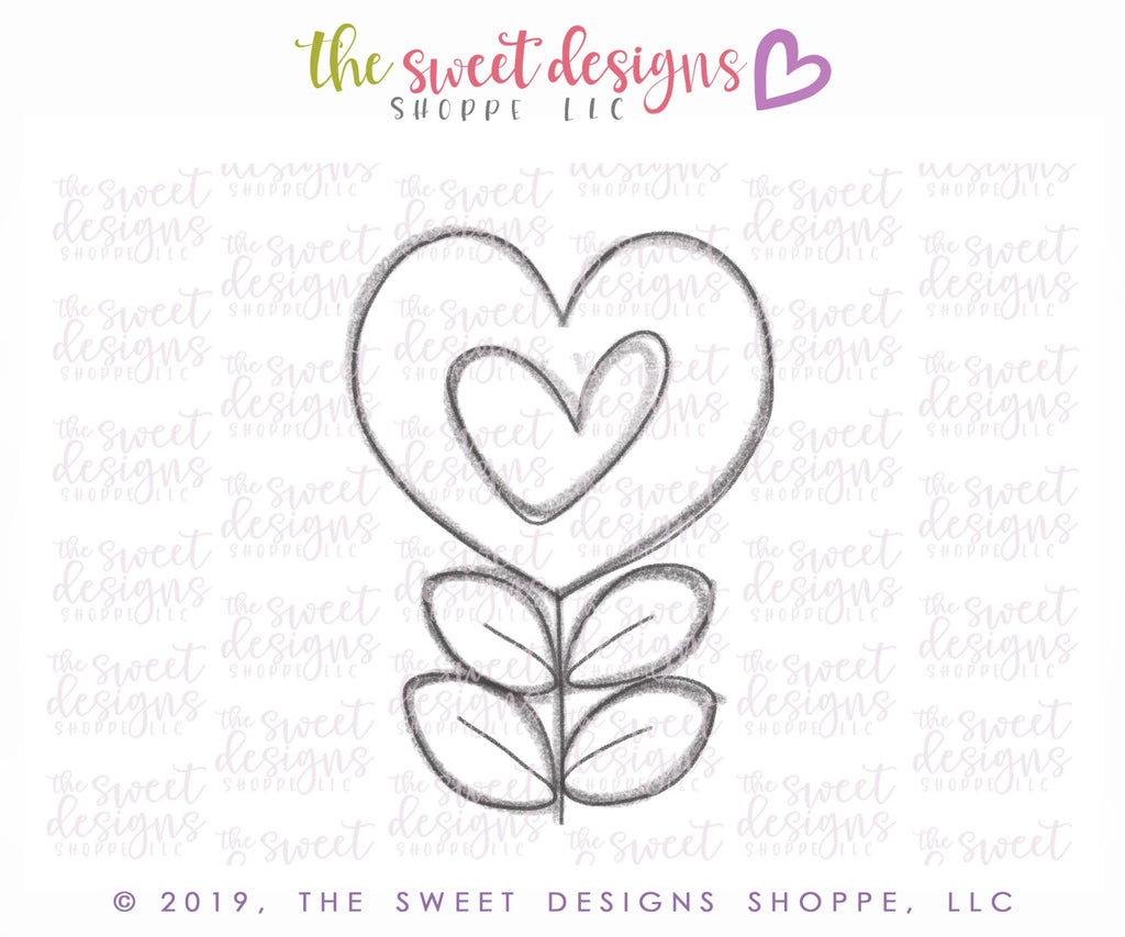 Cookie Cutters - Funky Heart Flower 2019 - Cookie Cutter - Sweet Designs Shoppe - - 2019, ALL, Cookie Cutter, Flower, Flowers, Mothers Day, Nature, Promocode, Spring, Valentine, Valentines, valentines collection 2018, Valentines couples, valentines2020-2