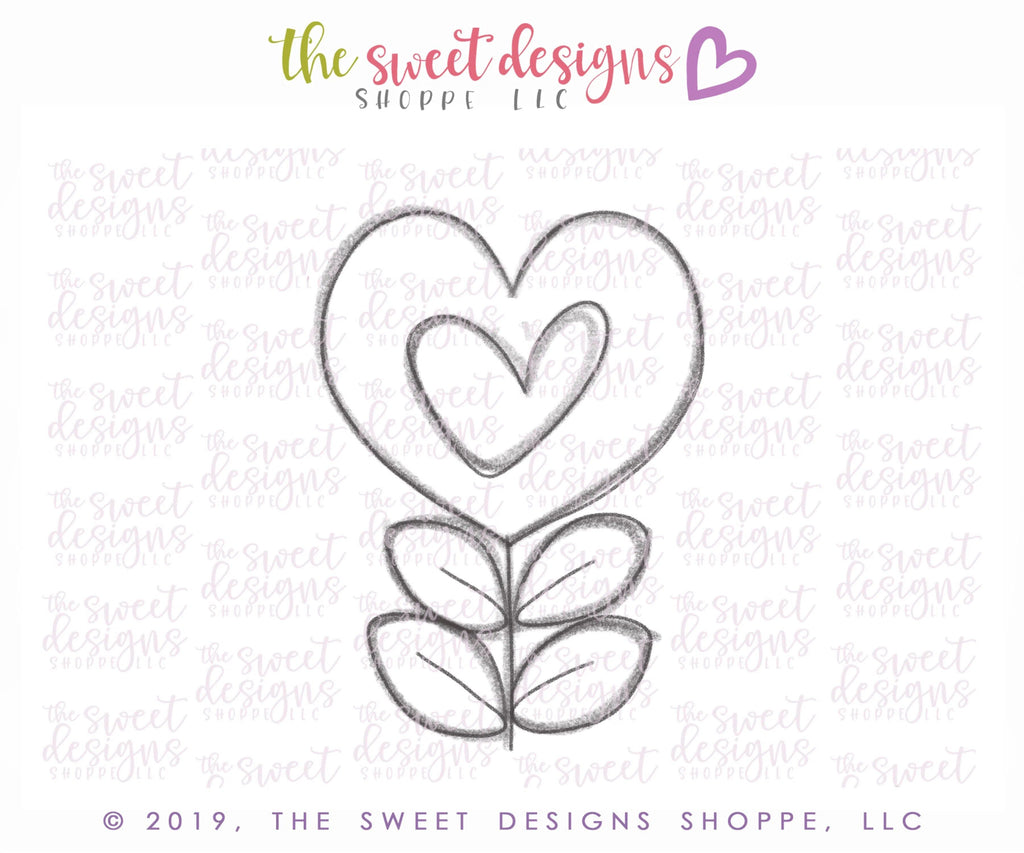 Cookie Cutters - Funky Heart Flower 2019 - Cookie Cutter - The Sweet Designs Shoppe - TSDS - - ALL,Cookie Cutter,Flower,Flowers,Mothers Day,Nature,Promocode,Spring,STL,Valentine,Valentines,Valentines couples