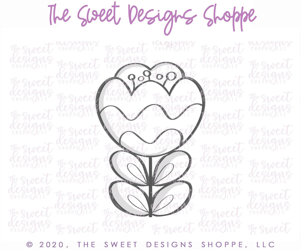 Cookie Cutters - Funky Peony - Cookie Cutter - The Sweet Designs Shoppe - TSDS - - ALL,Cookie Cutter,easter,Easter / Spring,Flower,Flowers,Leaves and Flowers,Mothers Day,nature,Promocode,Trees Leaves and Flowers,Valentine,Valentines,Valentines couples,Woodlands Leaves and Flowers