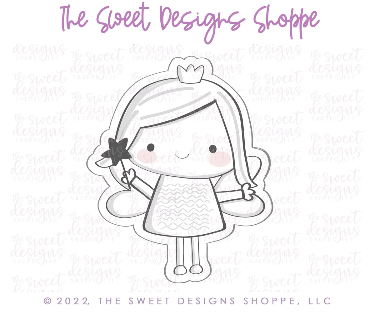 Cookie Cutters - Funky Princess Fairy - Cookie Cutter - The Sweet Designs Shoppe - TSDS - - ALL,birthday,Cookie Cutter,Fantasy,Kids / Fantasy,Promocode,R,STL,valentines