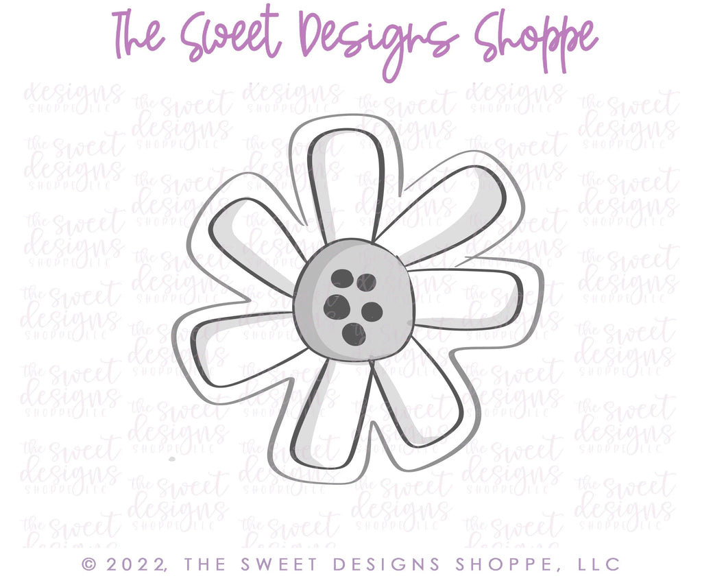 Cookie Cutters - Funky Simple Flower - Cookie Cutter - Sweet Designs Shoppe - - ALL, Cookie Cutter, flower, Mothers Day, Nature, Promocode, Summer