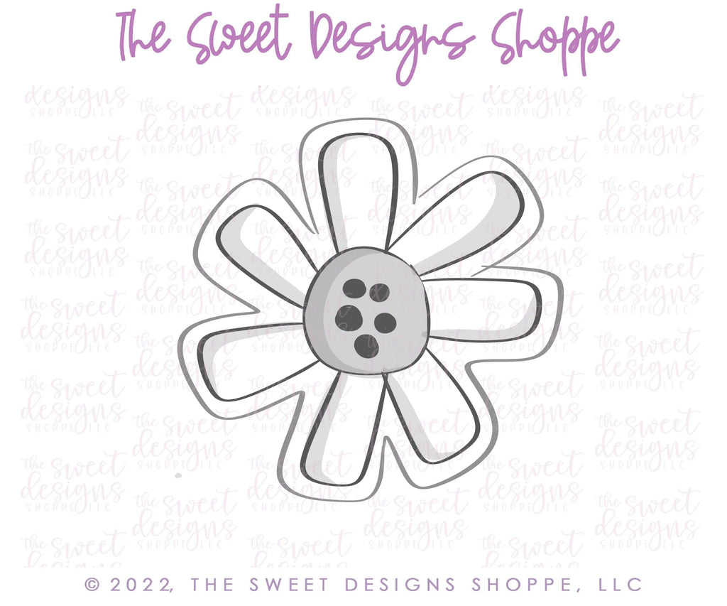 Cookie Cutters - Funky Simple Flower - Cookie Cutter - The Sweet Designs Shoppe - - ALL, Cookie Cutter, flower, Mothers Day, Nature, Promocode, Summer