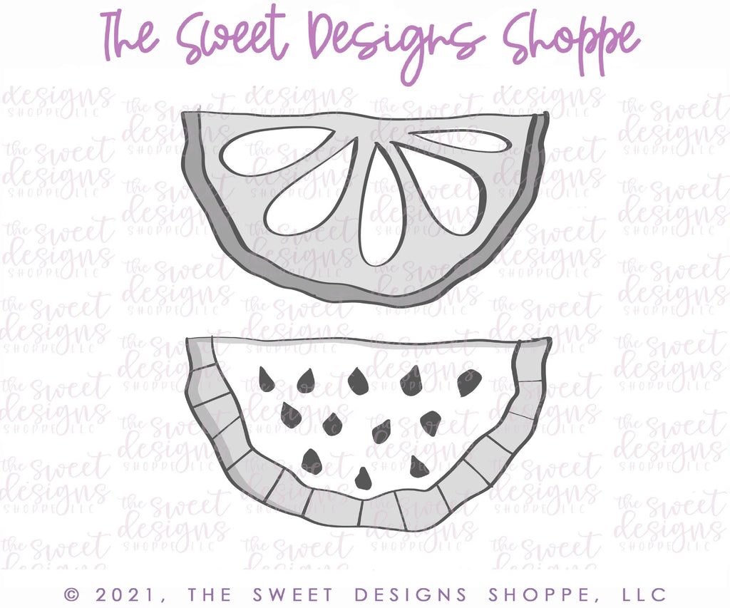 Cookie Cutters - Funky Slice - Cookie Cutter - The Sweet Designs Shoppe - - ALL, Cookie Cutter, food, Food & Beverages, fruit, fruits, Fruits and Vegetables, Lemon, lemonade, lime, Promocode, Summer, watermelon