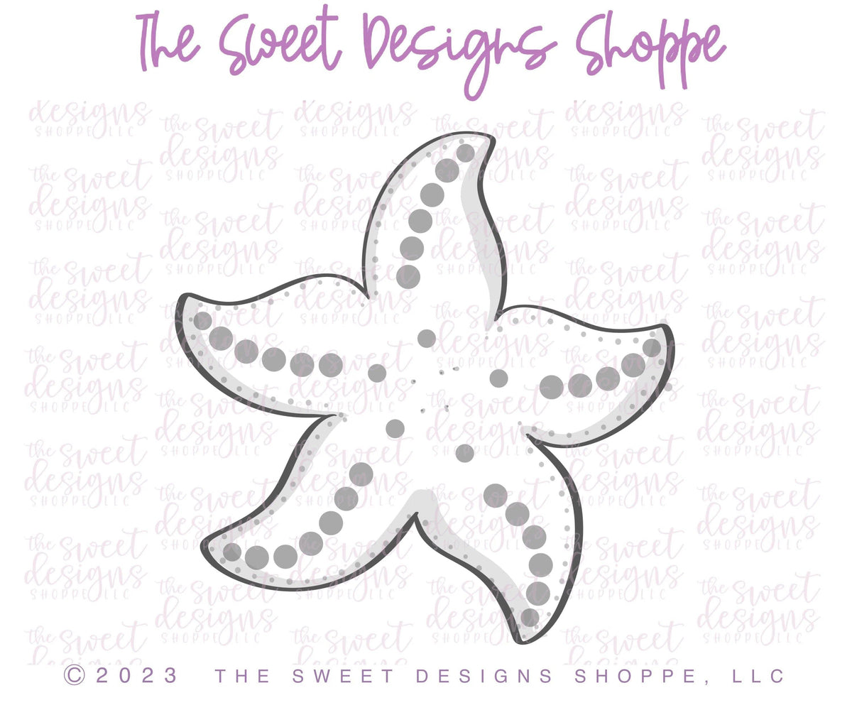 Cookie Cutters - Funky Starfish - Cookie Cutter - The Sweet Designs Shoppe - TSDS - - ALL,Animal,Animals,Animals and Insects,Cookie Cutter,Kids / Fantasy,Promocode,STL,summer,under the sea