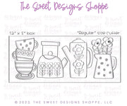 Cookie Cutters - Funky Tea Party Set - Set of 4 - Cookie Cutters - The Sweet Designs Shoppe - TSDS - - ALL,Baby / Kids,Cookie Cutter,groovy,kids,Kids / Fantasy,Kids class,Mini Sets,MOM,mother,Mothers Day,Promocode,regular sets,Retro,set,STL