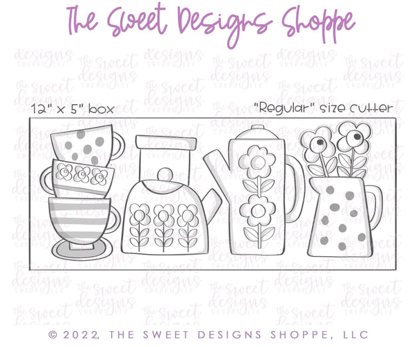 Product Type: Cookie Cutters - Name: Funky Tea Party Set - Set of 4 ...