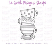 Cookie Cutters - Funky Tea Party Set - Set of 4 - Cookie Cutters - The Sweet Designs Shoppe - TSDS - - ALL,Baby / Kids,Cookie Cutter,groovy,kids,Kids / Fantasy,Kids class,Mini Sets,MOM,mother,Mothers Day,Promocode,regular sets,Retro,set,STL