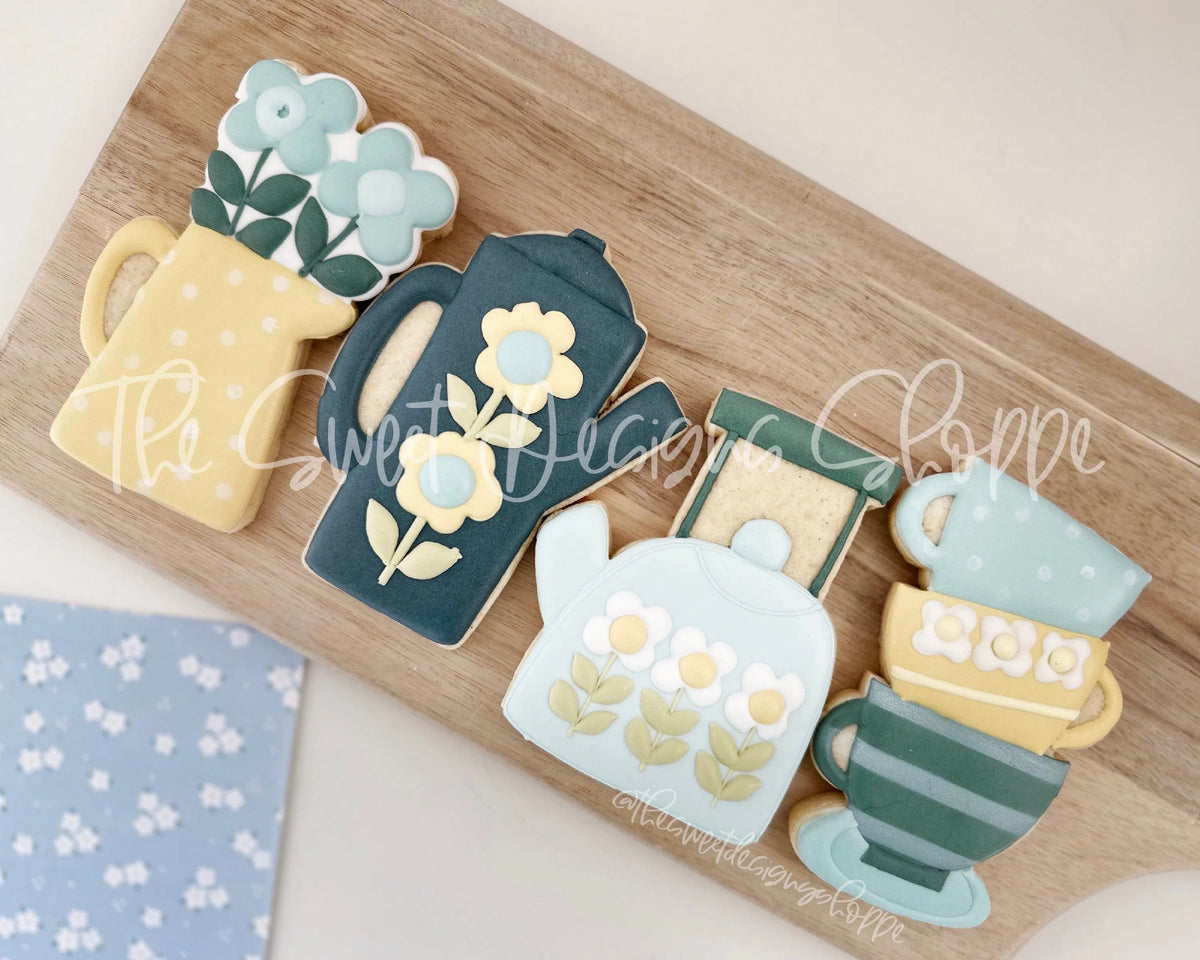 Cookie Cutters - Funky Tea Party Set - Set of 4 - Cookie Cutters - The Sweet Designs Shoppe - TSDS - - ALL,Baby / Kids,Cookie Cutter,groovy,kids,Kids / Fantasy,Kids class,Mini Sets,MOM,mother,Mothers Day,Promocode,regular sets,Retro,set,STL