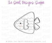 Cookie Cutters - Funky Triangle Fish - Cookie Cutter - The Sweet Designs Shoppe - TSDS - - ALL,Animal,Animals,Animals and Insects,Cookie Cutter,Kids / Fantasy,Promocode,STL,summer,under the sea