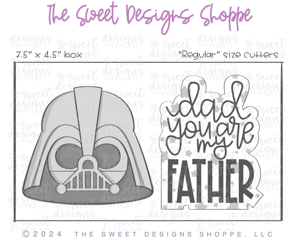Cookie Cutters - Galaxy Dad Cookie Cutter Set - Set of 2 - Cookie Cutters - Sweet Designs Shoppe - - ALL, Cookie Cutter, dad, Father, Fathers Day, Food, grandfather, Mini Sets, Plaque, Plaques, PLAQUES HANDLETTERING, Promocode, regular sets, set, Star, wars