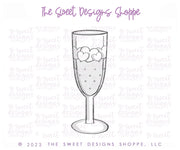 Cookie Cutters - Galentines Champagne Glass - Cookie Cutter - The Sweet Designs Shoppe - TSDS - - ALL,anniversary,Birthday,celebration,Cookie Cutter,Food,Food & Beverages,Promocode,STL,valentine,valentines,Wedding,Wedding Favors,wine