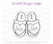 Cookie Cutters - Galentines Slippers - Cookie Cutter - The Sweet Designs Shoppe - TSDS - - Accesories,Accessories,ALL,Clothing / Accessories,Cookie Cutter,Galantines,Pajama,Plaque,Promocode,Santa,Slippers,STL,valentine,valentines